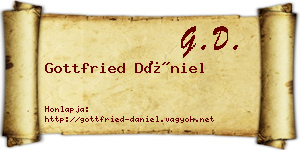 Gottfried Dániel névjegykártya
